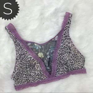 [Victoria’s Secret] Butterfly / Animal Print Lace Bralette Size S Small Womens